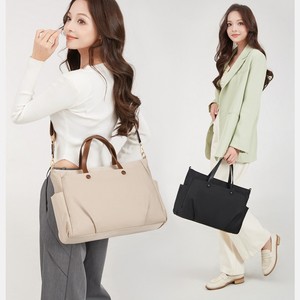 Women's Large Capacity Laptop Tote Bag Waterproof Zipper Closure Horizontal <b>Square</b> Shape Everyday Use Business Commuting Bag - Product Image 2