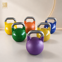 Kettlebells de compétition ZY avec poignée en acier codée par couleur, poids d'entraînement pour la musculation, kettlebells pour salle de sport commerciale