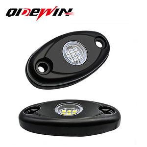 Feux de châssis LED automobiles 9 LED multicolores en alliage d'aluminium pour grille de véhicule tout-terrain, alimentation CC, fixation par vis - Product Image 2