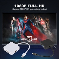 Adaptador de cable Mini-DP Mini DP Thunderbolt a HDMI/DVI/VGA Adaptador 3 en 1 Mini DP a HDMI DVI VGA