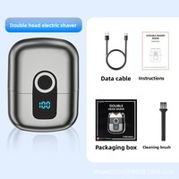 VTY Nouveau Rasoir Électrique Homme Transfrontalier, Coffret Cadeau, Tondeuse de Voyage Étanche Portable pour Rasage à Sec et Humide, Double Usage, Tondeuse à Barbe