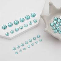 Perles de strass intemporelles de 5 mm en résine époxy turquoise clair, forme diamant, trou central, à coudre, marque YAXI, pour colliers bib et apprêts de bijoux