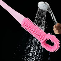 LifeTop Long Manche Éponge Toe Gap Brosse Pieds Nettoyant Rondelle 2024 Silicone Pied Scrubber Callus Remover Réutilisable Pieds Scrubber