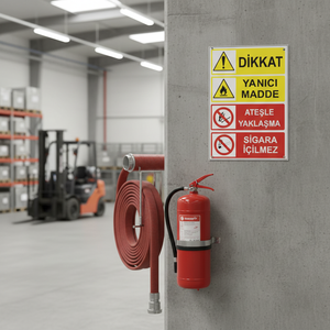 Señal de Material Inflamable, Equipo y Accesorios para la Lucha Contra Incendios con Advertencia de Seguridad Importante - Product Image 3