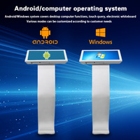 Podio con Pantalla Táctil LCD Delgada de 21.5 Pulgadas, Sistema Operativo Android, Mesa Táctil Interactiva con Wifi