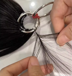 Extensions de cheveux de plumes humaines 100% vrais cheveux naturels Le récepteur de cheveux 6D confortable et invisible est applicable pour le salon - Product Image 2