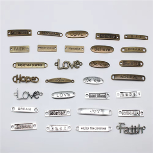 10 pièces Breloques connecteurs LOVE FAITH HOPE SISTER DREAM BEST BELIEVE JOY pour la fabrication de bijoux et de créations DIY - Product Image 1