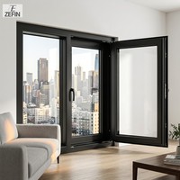 Ventana de Aluminio Superior a Prueba de Huracanes para Complejos Residenciales Costeros, Ventana de Aluminio Estilo Europeo
