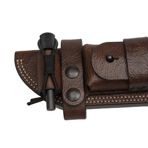 Top Quality Outdoor Cowhide Leather Folding Pocket Knife New Design Outdoor Camping Handmade Forged Knives Cover - Product Image 3