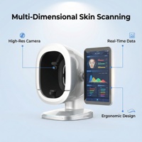 Analyseur de peau portable LED 3D avec IA, miroir magique, 19 indicateurs de détection cutanée pour une évaluation complète de la peau