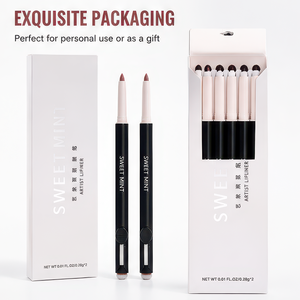 Lápiz Delineador de Labios de Doble Punta Natural de Larga Duración con Pincel para Labios, Maquillaje Rápido, Delineadores de Labios Veganos, Envase con Logotipo Personalizado - Product Image 6