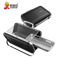 Mini barbecue d'extérieur facile à nettoyer Grills de barbecue portables pliants en acier inoxydable à charbon de bois