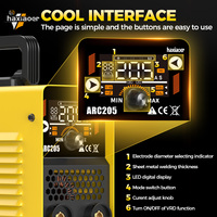 HAXIAOER ARC205 205A Poste à souder MMA à double tension 110V/220V avec écran LED, 2-en-1 ARC Lift TIG, démarrage à chaud, anti-adhérent