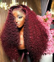 Perruque bouclée Pixie CURLY PIXIE Burgendry Golden Lover Burmese Curls 5*5 4*4 100% Cheveux Humains Brésiliens Couleur Marron Perruque Pixie Bouclée 13x4 Lace