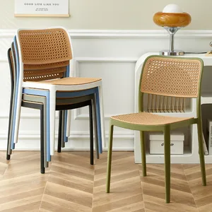 Nouveau modèle pour 2023 chaise de salle à manger chaise de salle à manger en plastique chaise en rotin moderne