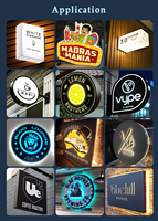Caisson lumineux publicitaire personnalisé, boîtes lumineuses publicitaires rondes, signalétique pour les commerces, enseignes lumineuses pour les magasins, enseignes lumineuses LED