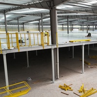 Plateforme en acier modulaire pour mezzanine, supports en acier personnalisables, capacité de charge élevée, protection contre la corrosion, rack en acier avec revêtement en poudre
