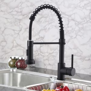 Grifo de cocina con rociador extraíble de una sola manija de alta calidad DB, diseño contemporáneo chapado con doble función para agua fría y caliente - Product Image 4