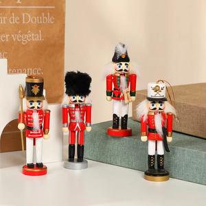 Pendentif <span class=keywords><strong>soldat</strong></span> casse-noisette rose personnalisable de 4 pieds fait à la main ornement d'arbre de Noël décoratif créatif forme de poupée - Product Image 6