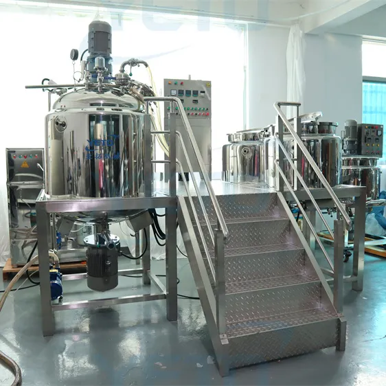 Peralatan Manufaktur Kosmetik Kapasitas Besar Selai Pasta Krim Vakum Mesin Pengaduk Homogen