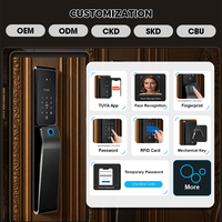 Cerradura Inteligente para Puerta con Reconocimiento Facial, Impermeable IP66, Videoportero, WiFi, Control Remoto por Aplicación Tuya, Cerradura con Huella Dactilar