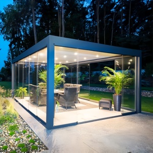 Pérgola Retráctil Motorizada <span class=keywords><strong>de</strong></span> Aluminio <span class=keywords><strong>de</strong></span> Alta Durabilidad, Materiales para Techos, Gazebos Modernos <span class=keywords><strong>de</strong></span> Aluminio Personalizados - Product Image 3