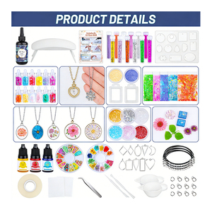 Kit de Resina UV Dura para Hacer Joyas, Lámpara LED Transparente, Moldes de Silicona, Láminas de Purpurina, Flores, Colgantes, Accesorios para Pendientes - Product Image 2