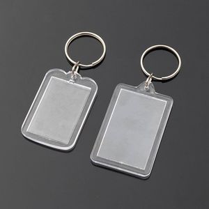 Porte-clés en acrylique transparent <span class=keywords><strong>personnalisé</strong></span>, formes irrégulières, blancs, formes, porte-photos transparents, porte-clés personnalisés, chaînes - Product Image 3