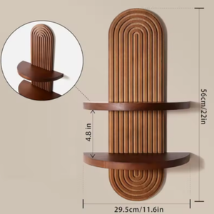 Étagères flottantes en bois simple, design rustique, 16 pouces, bois massif pour salle de bain, mur, chambre, cuisine, salon - Product Image 3