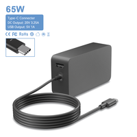 Cargador para Laptop Surface de 65W, Adaptador de Corriente Tipo-C 100% Original, Adaptador de Corriente USB C Universal para EE. UU., Reino Unido y UE