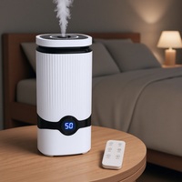 Humidificateur ultrasonique intelligent à remplissage par le haut avec écran LCD, diffuseur d'arômes d'huiles essentielles 4L avec télécommande, faible bruit pour chambre à coucher