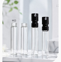 Frascos de Vidrio Portátiles para Perfume con Cuello Prensado, 2ml 1.5ml, Tubos de Prueba de Perfume, Pequeños Frascos de Muestra, Botella Pulverizadora de Perfume