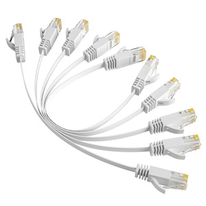 สายอีเธอร์เน็ตแบบแบน CAT6 UTP สีขาว ปลอกหุ้ม PVC 305 ม. สายทองแดงความเร็วสูง สายแพทช์เชื่อมต่อเครือข่าย LAN - Product Image 5
