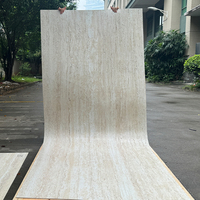 Pierre de travertin flexible MCM à texture 3D de design moderne pour murs intérieurs et extérieurs, grande dalle avec garantie de 5 ans