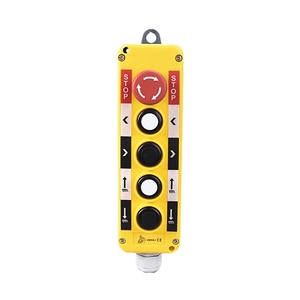 Interruptor de control remoto industrial de 5 botones a prueba de lluvia para polipasto eléctrico y grúa con parada de emergencia, 10A 1/2/NE - Product Image 3
