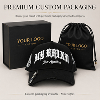 Gorra de Béisbol Personalizada con Pedrería, Forro de Satén, 5 Paneles, Bordado 3D, Logotipo Personalizado, Gorras de Gamuza, Gorras Xcap Viacrucis, Gorra Negra