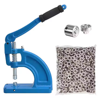 Heavy Duty 2 Die Main Rivet Presse Grommet Machine Atelier Oeillet Perforateur Outil Kit Oeillets Avec Rondelle