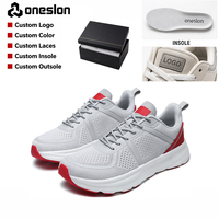 Chaussures de sport respirantes en maille avec logo personnalisé du fabricant, amorti, antidérapantes, à bout large, confortables et tendance pour hommes (ODM/OEM)