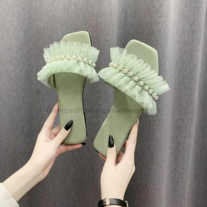 Summer New Bow Ladies <b>Slippers</b> Outdoor Beach Designer Ladies <b>Slippers</b> Fashion Mesh Leisure Ladies Luxury <b>Slippers</b> for Women - Product Image 5
