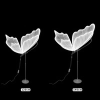¡Venta al por mayor! Alas de mariposa brillantes, soporte de luz LED de plomo para carretera, escenario de fondo para diseño de escena de boda, lámparas