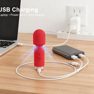 मिनी आकार का वांड मसाज वाइब्रेटर वांड सबसे छोटा मजबूत हैंडहेल्ड कॉर्लेस मालिश के लिए एकदम सही - Product Image 2