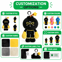 Maßgefertigter Bomb Doll Plüsch-Schlüsselanhänger Niedlicher Cartoon-Teddybär Taschenanhänger für Feiertagsgeschenke Heimdekoration OEM ODM Geringe Mindestbestellmenge