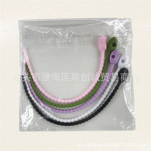 Colorful Soft Silicone Tadpole Cable Ties Set Releasable For Earphone Data Cables Organizer Daily Use - Product Image 2