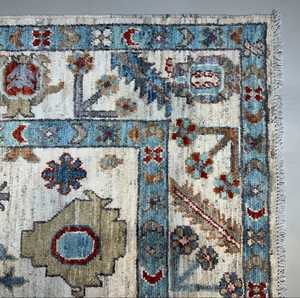 Alfombra de lana turca Oushak hecha a mano (8 '4 "x 9' 10") para sala de estar, diseño personalizado y tamaño disponible - Product Image 6