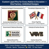 Stempel Latar Belakang Dua Warna Enamel untuk Lambang Nasional Kuwait Berlapis Elektro Dua Warna Warna Negara Kustom Logam Antik