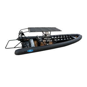Bateau de pêche de luxe Haide CE 34 pieds Patrol DL1050 Orca Hypalon avec coque en aluminium en V profond, moteur et remorque - Product Image 3