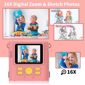 Nouveautés : Appareil photo instantané pour enfants avec filtres de couleur, lecteur de musique, vidéo et fonction DIY – Cadeau idéal pour les enfants - Product Image 4