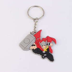 Superhelden-Film Cartoon Anime-Stil PVC-Gummi-Schlüsselanhänger Neuerscheinung Individuell UV-Bedrucktes Logo Schlüsselring Zubehör Fabrik Großhandel - Product Image 5
