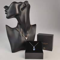 Nouveau Collier NFC Tendance en Pierre Précieuse 13,56 MHz RFID en Acier Inoxydable, Bijoux NFC, Collier en Forme de Cœur, Cadeaux de Fêtes