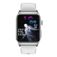 Reloj Inteligente E100 Square de 1.85 Pulgadas con ECG, Resistente al Agua IP68, Llamadas por BT, Monitor de Ritmo Cardíaco, Multideporte, para Android e iOS, para Hombres, Mujeres, Parejas